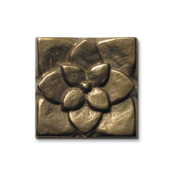 Lotus 2x2 inch Traditional Bronze