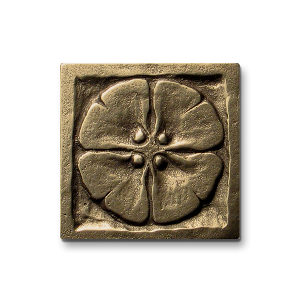 Moon Blossom 2x2 inch Traditional Bronze