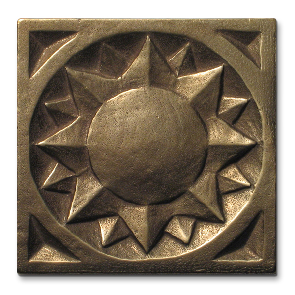 Sun 3x3 inch Traditional Bronze