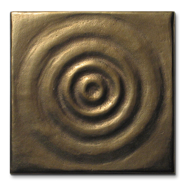 Water 3x3 inch Traditional Bronze